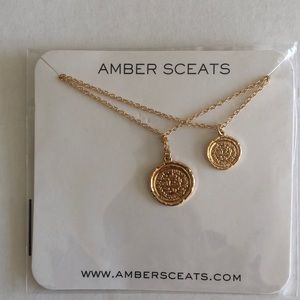 Amber Sceats Double Coin Layered necklace